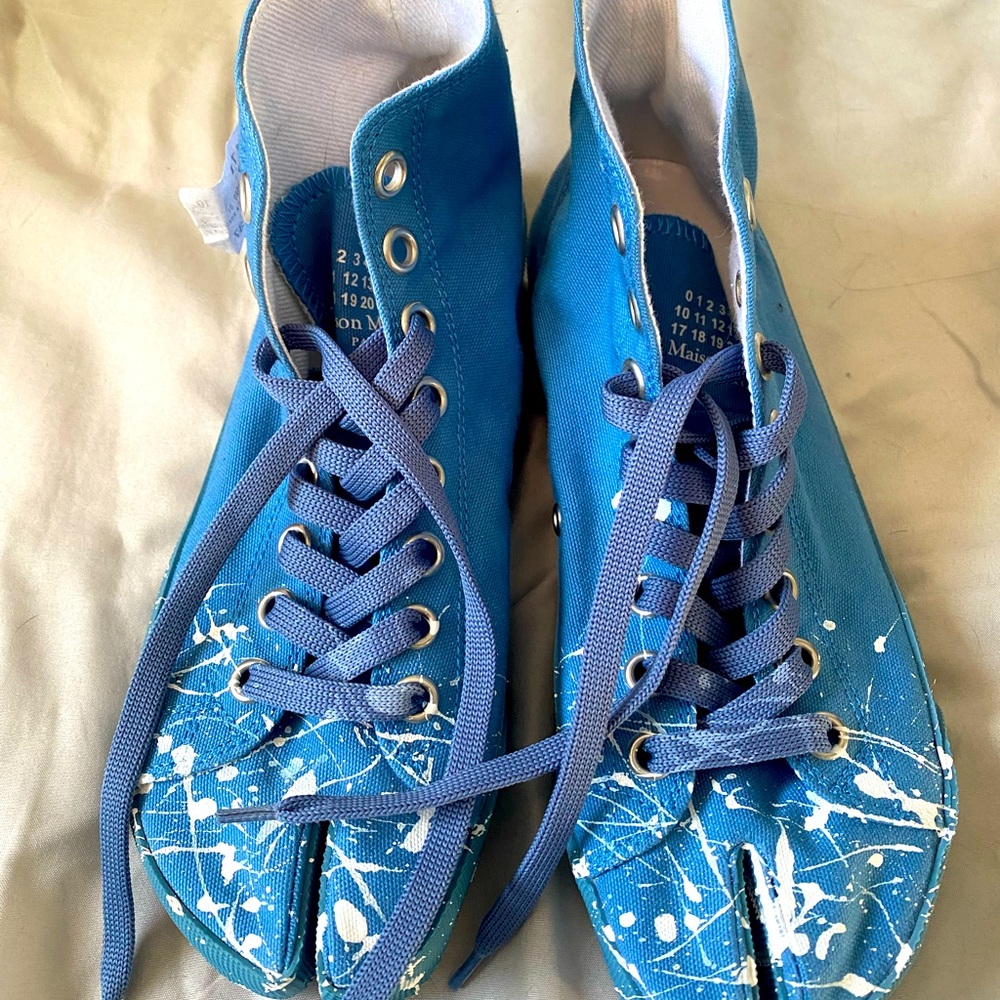 Maison Margiela high top spray paint tabi sneaker - Picture 4 of 6
